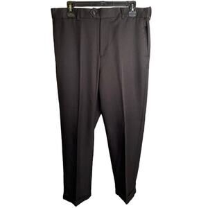 Croft & Barrow Men 34×30 Classic Fit Black Flat Front Dress Slacks Pants